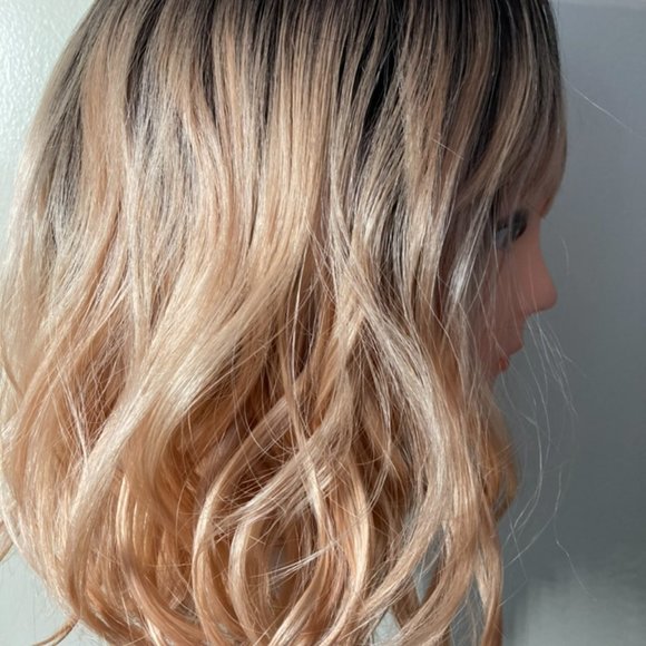 Peach Wig with Air Bangs - Picture 10 of 12